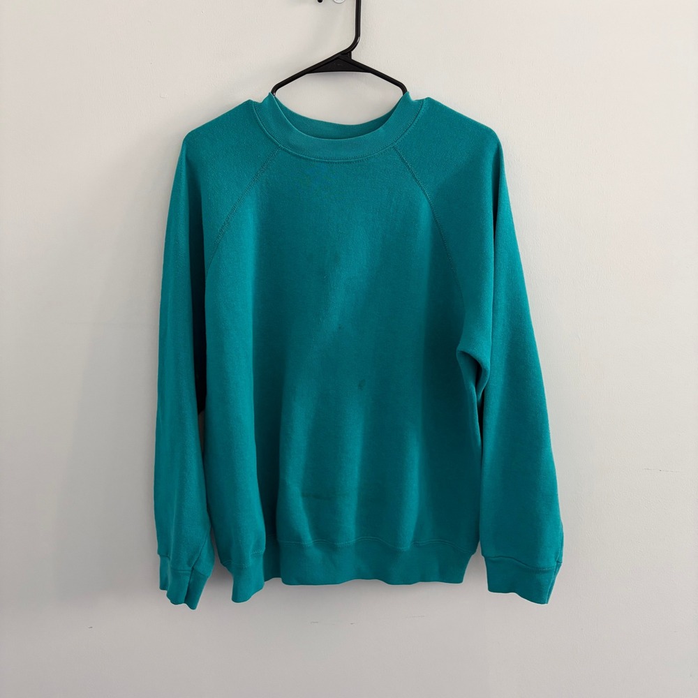 Vintage Sweats Appeal Tultex Teal Green Crewneck Sweatshirt Made in USA Mens 2XL